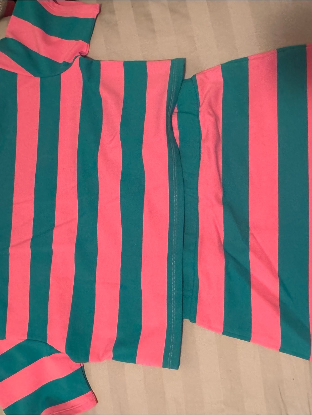 Women’s Striped Bottoms in Green and Pink